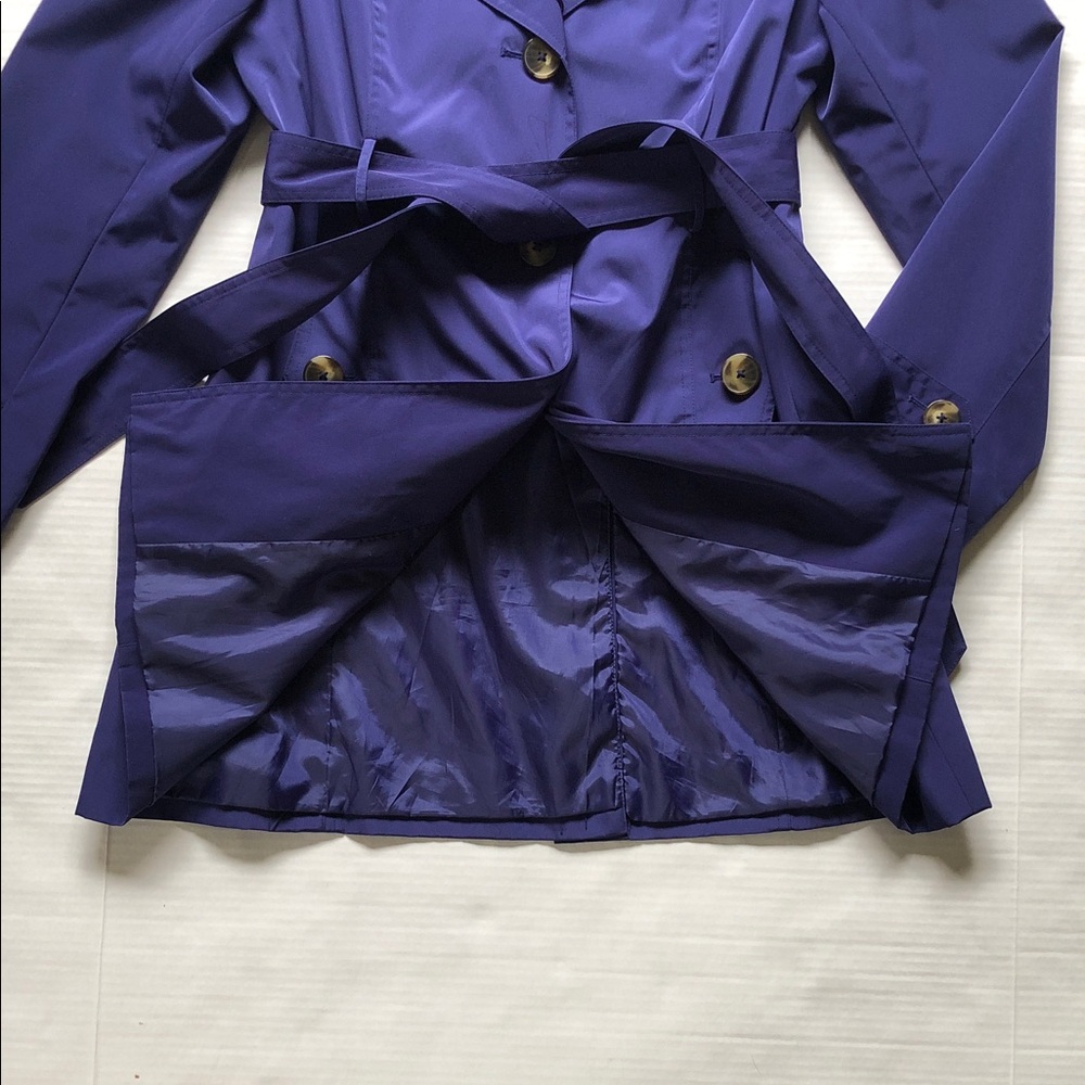 London Fog Navy Blue Trench Coat Size M, excellent - Picture 6 of 9